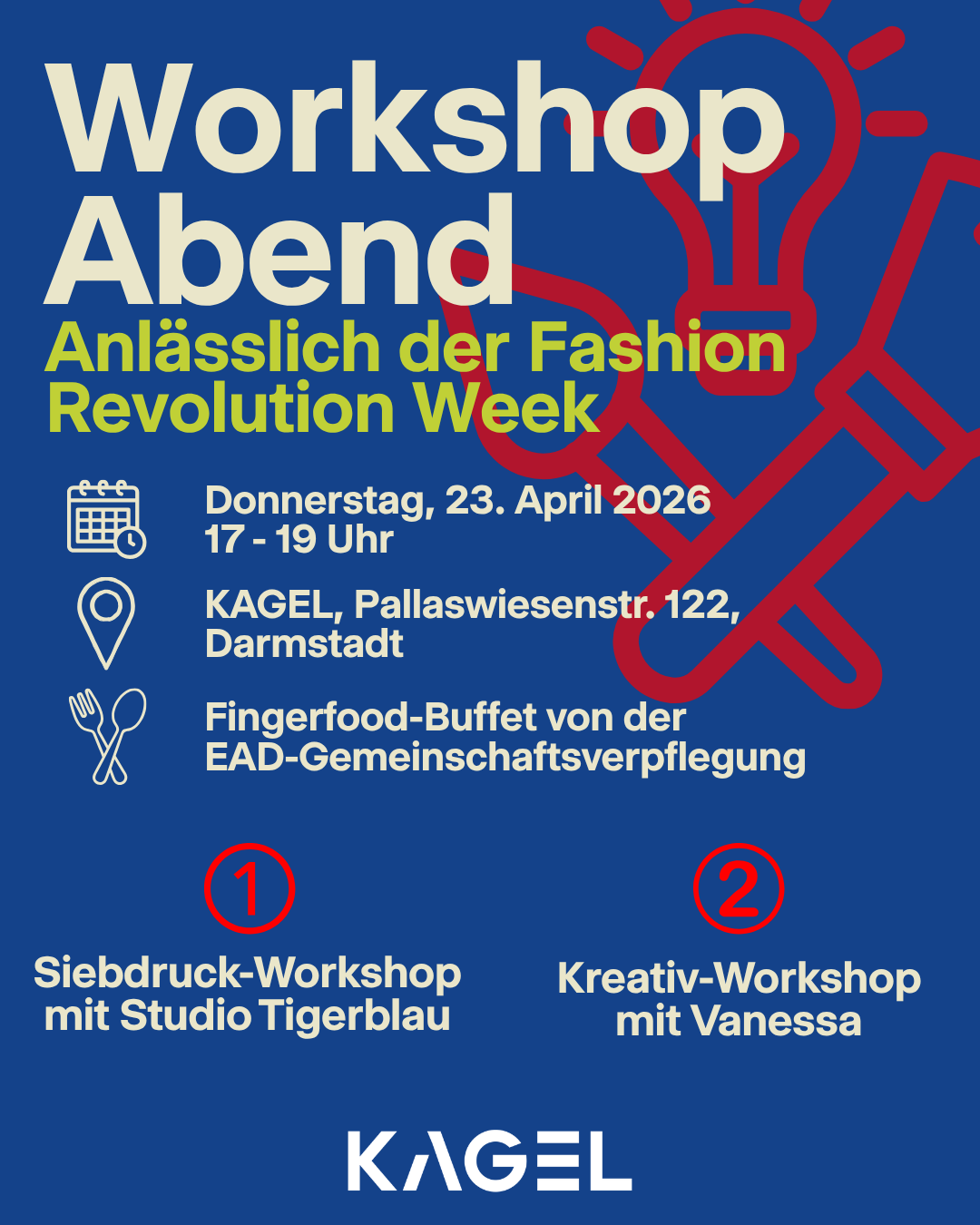 Workshop Abend im KAGEL am 23. April